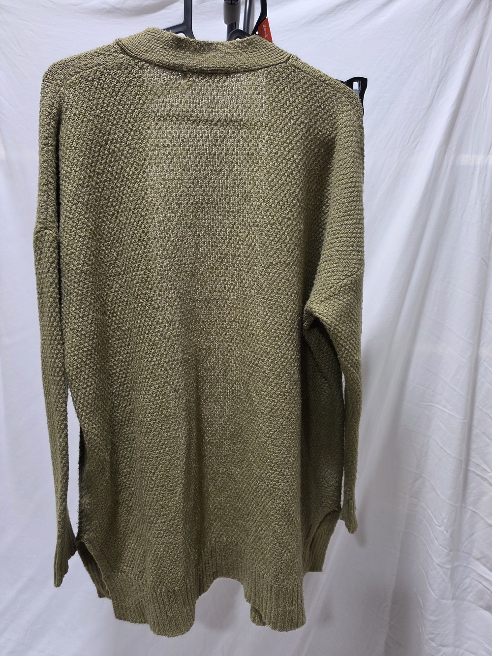 Staccato Olive Green Open-Front Knit Cardigan - Picture 2 of 4